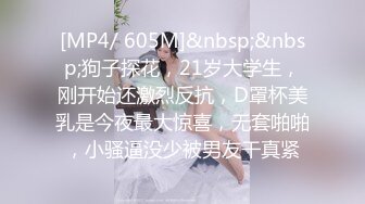 [MP4/ 605M]&nbsp;&nbsp;狗子探花，21岁大学生，刚开始还激烈反抗，D罩杯美乳是今夜最大惊喜，无套啪啪，小骚逼没少被男友干真紧