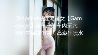 Stripchat站淫荡骚女【Gameyoyo】驾车户外车内玩穴，半脱内裤跳蛋震，高潮狂喷水