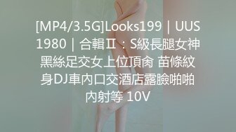 [MP4/3.5G]Looks199｜UUS1980｜合輯Ⅱ：S級長腿女神黑絲足交女上位頂肏 苗條紋身DJ車內口交酒店露臉啪啪內射等 10V