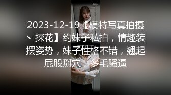 2023-12-19【模特写真拍摄丶探花】约妹子私拍，情趣装摆姿势，妹子性格不错，翘起屁股掰穴，多毛骚逼